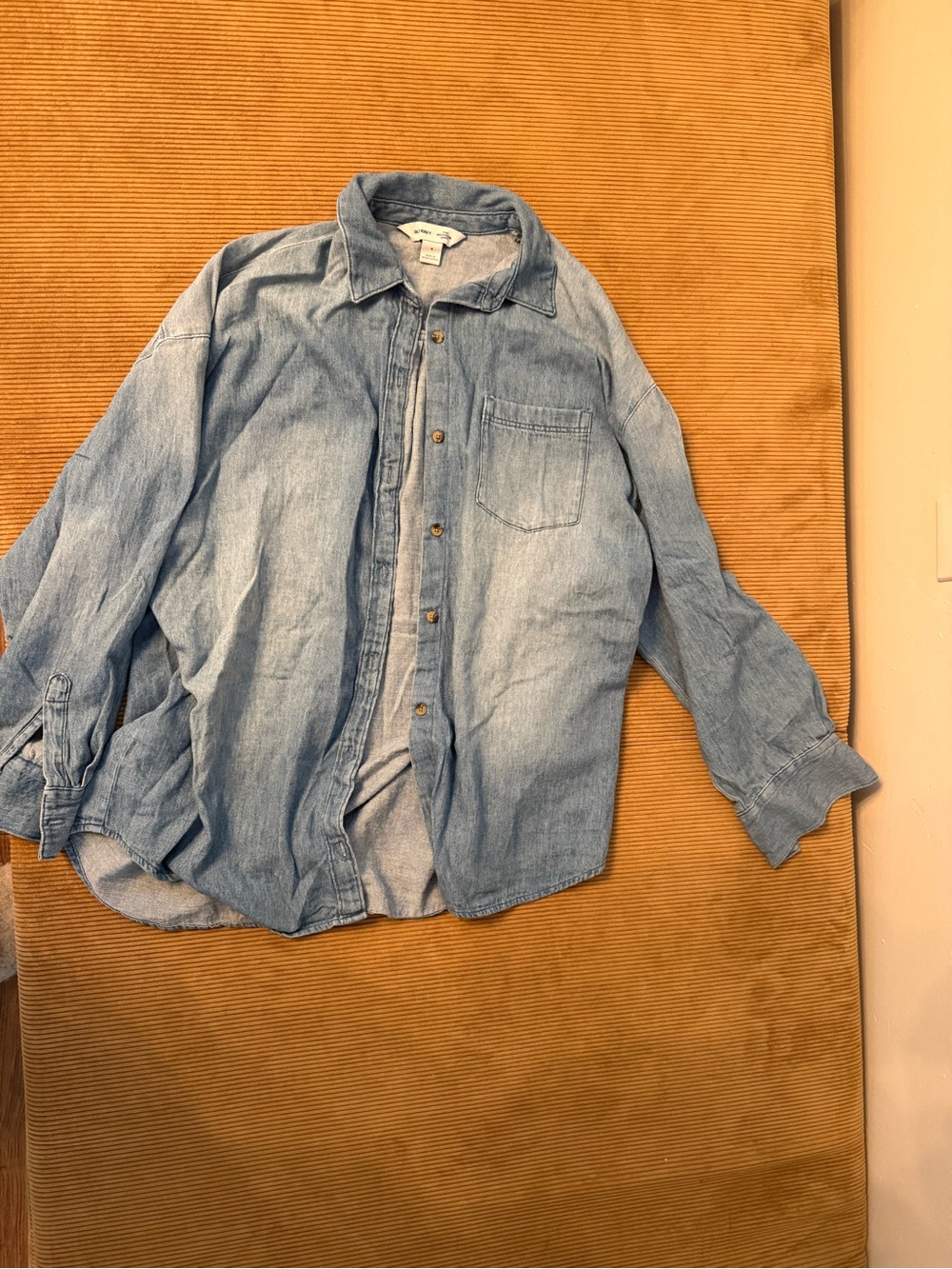 Old Navy Light Blue Boyfriend Denim Shirt